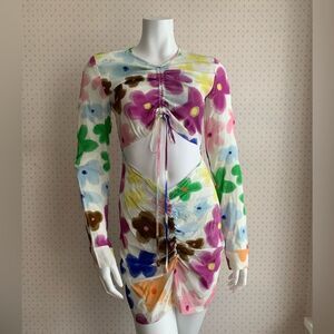 WITH JEAN Hermana Dress | Viola Tricolour sz XS PW13